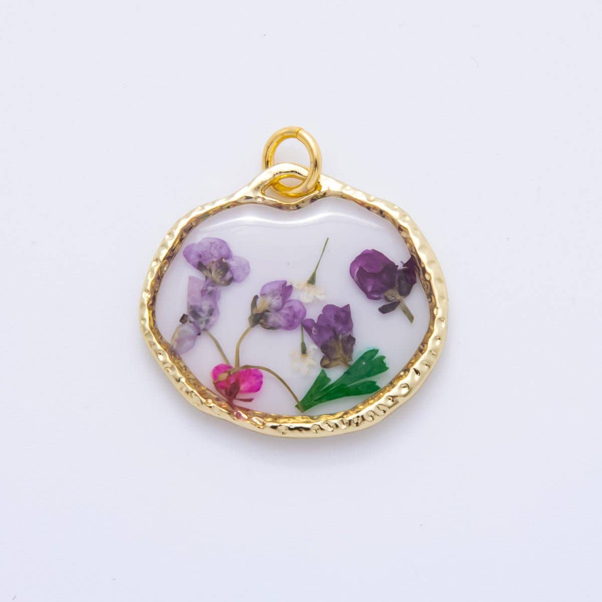 Resin Flower Halo Charm