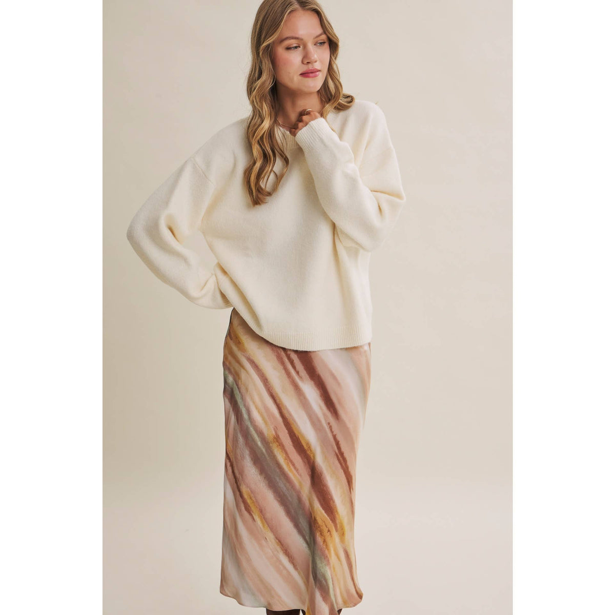 AUTUMN PICNIC PLAYUFL OPEN-BACK GINGHAM BOW SWEATER TOP
