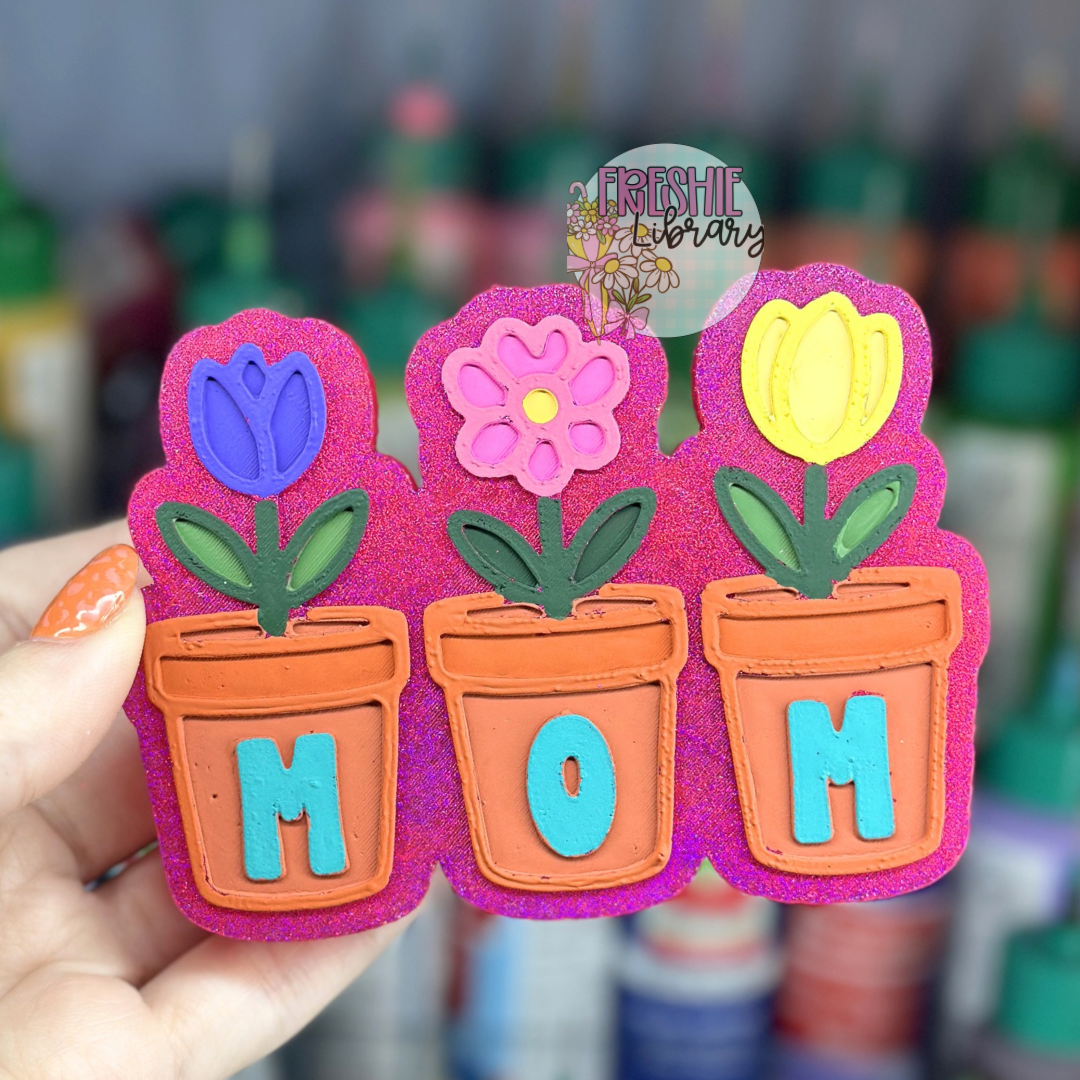 Mom Flower Pot Mothers Day Car Freshie 