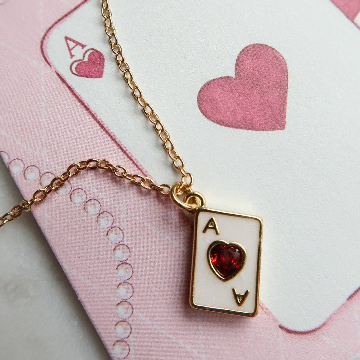 Take a Chance on Me Ace of Hearts Necklace