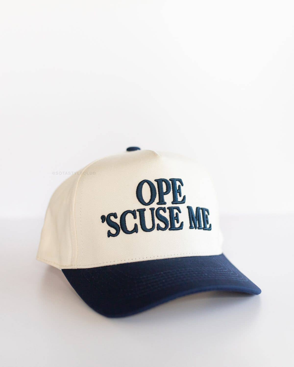 Ope 'Scuse Me Hat - Navy Blue & Cream