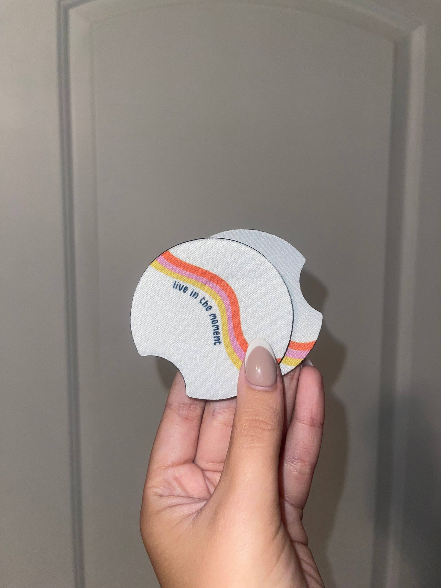 Live in the Moment Car Coaster Set