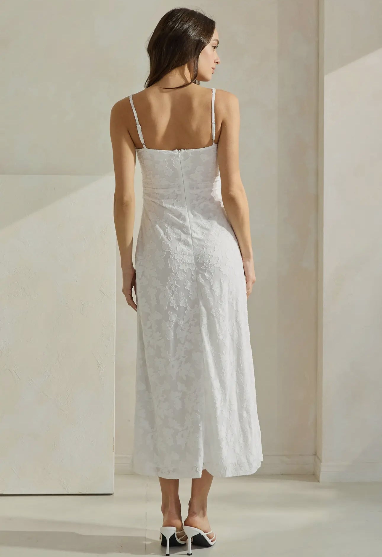 Floral Embrace Textured Maxi Dress