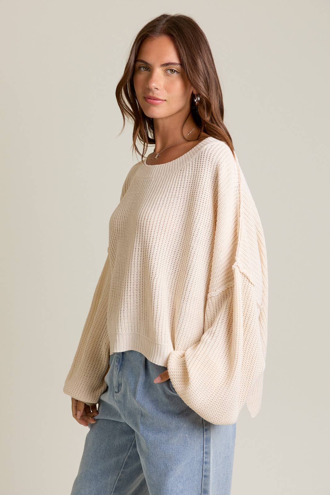 Crème de la Cozy Knit Sweater