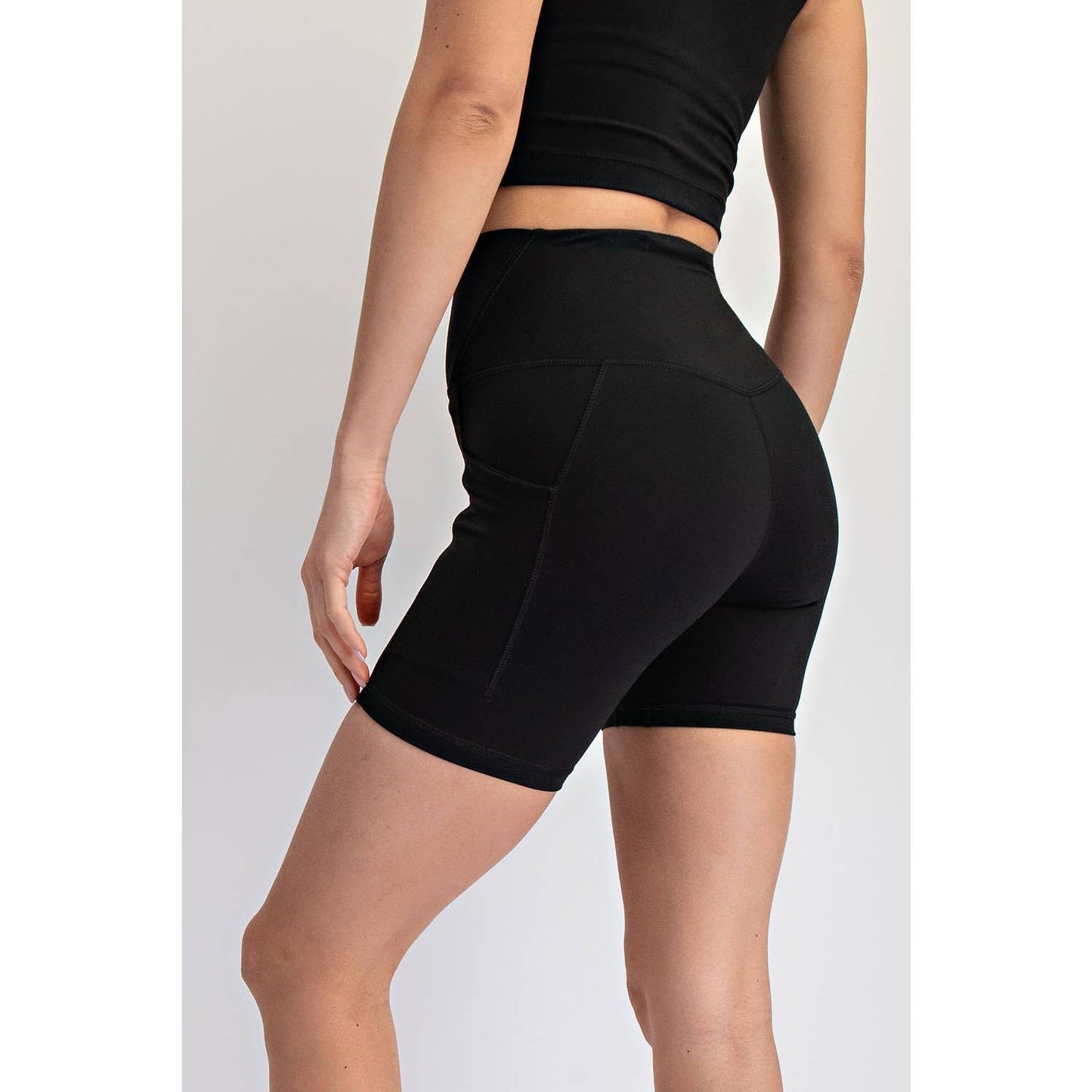 PLUS SIZE NYLON BUTTER BIKER