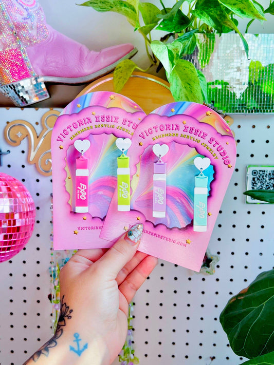 Dry Erase Marker Earrings