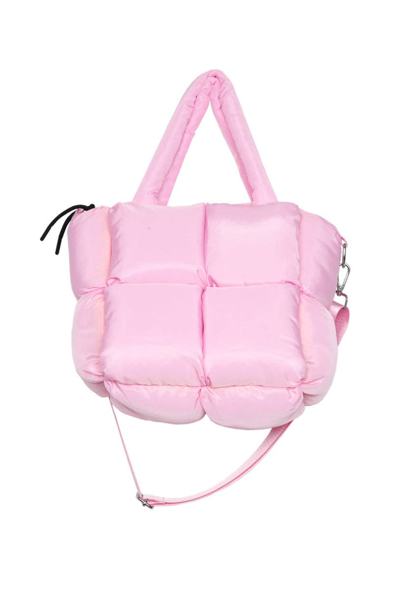 Light Pink Wholesale Mini Puffer Tote Handbag