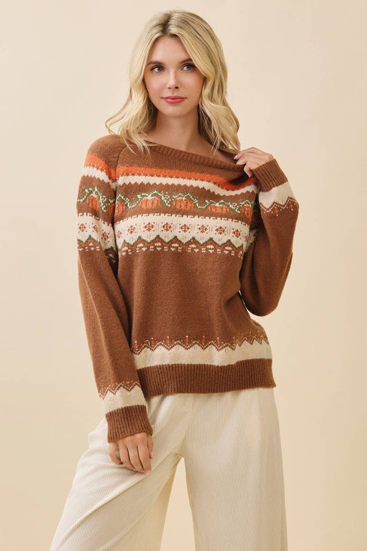 LOVELO | Autumn Pumpkin Knit Sweater