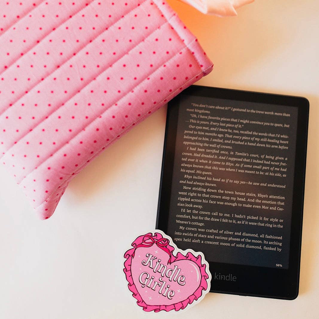 Vinyl Decal Kindle Girlie Pink Heart