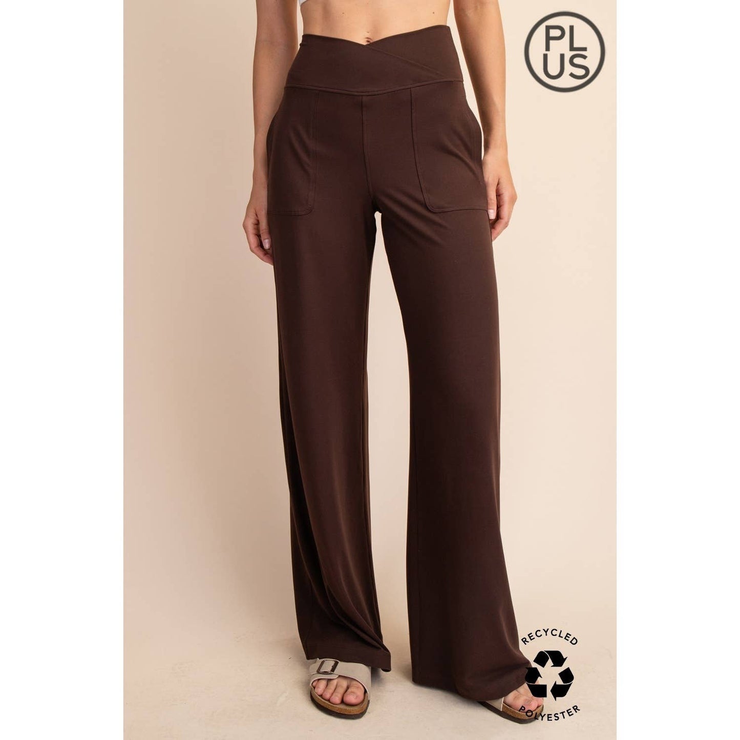 Rae Mode | Plus V Waist Butter Wide Leg Pant