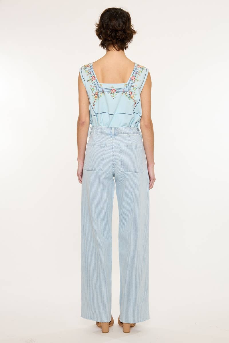 KanCan | High Rise Stripe Utility Pant