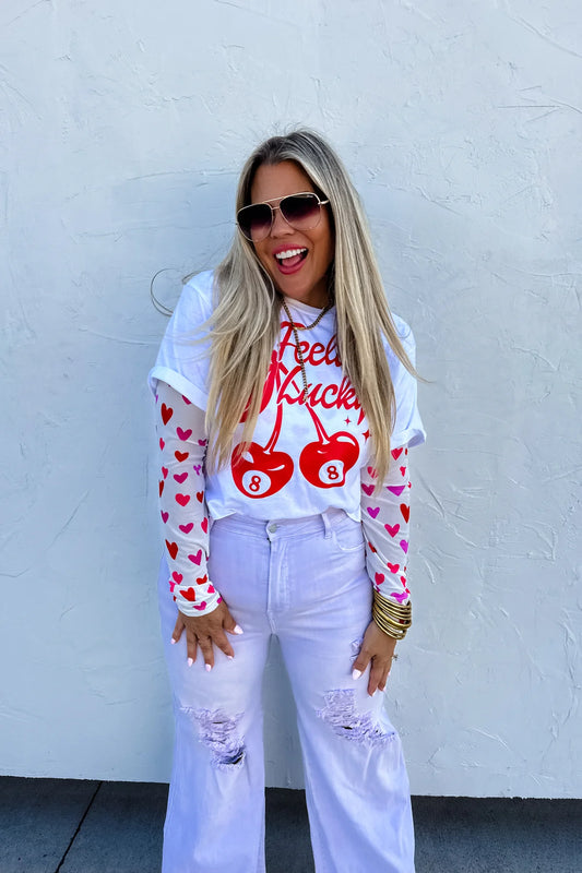 Heart on my Sleeve Mesh Top