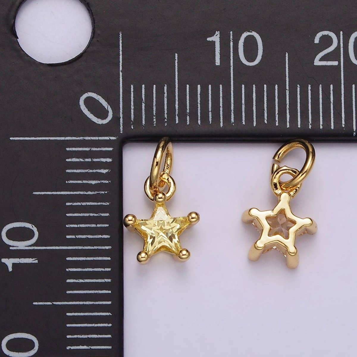 Celestial Star Birthstone Charms