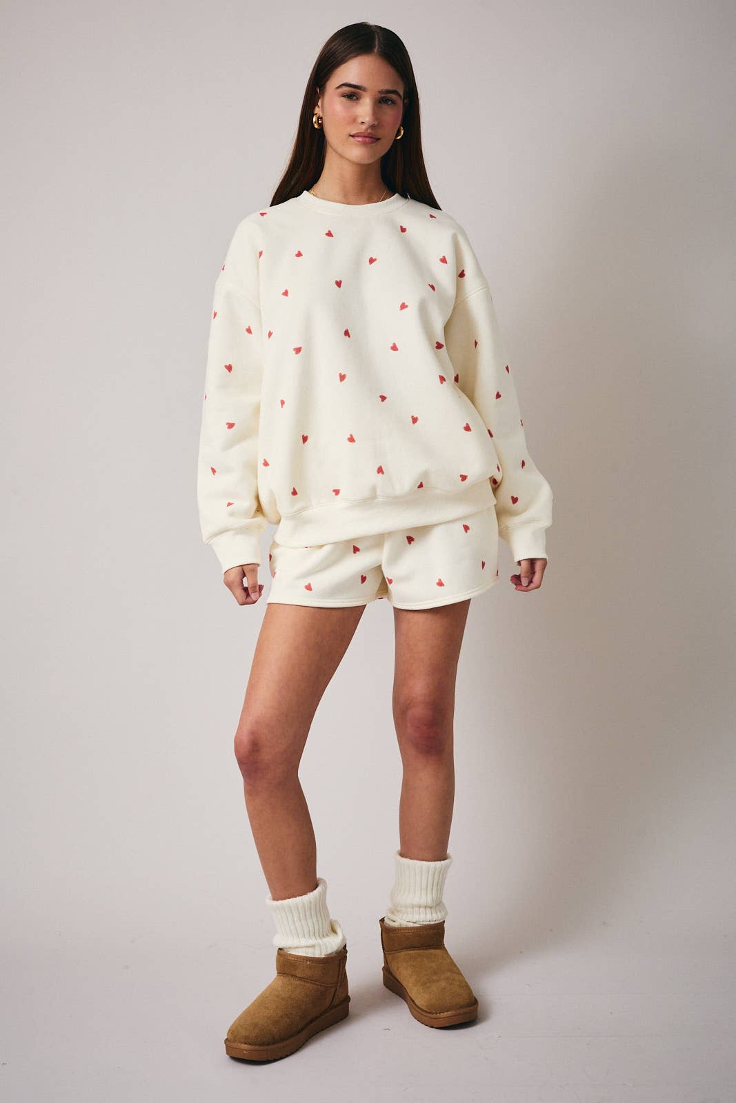 Le Lis | Heart Print Shorts