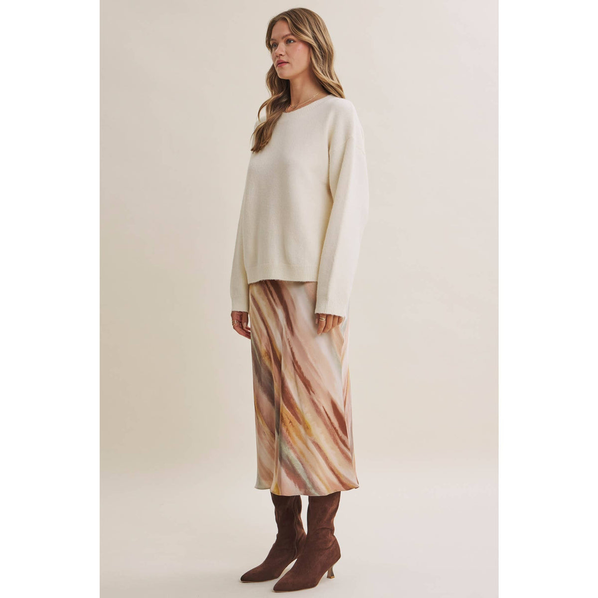 AUTUMN PICNIC PLAYUFL OPEN-BACK GINGHAM BOW SWEATER TOP