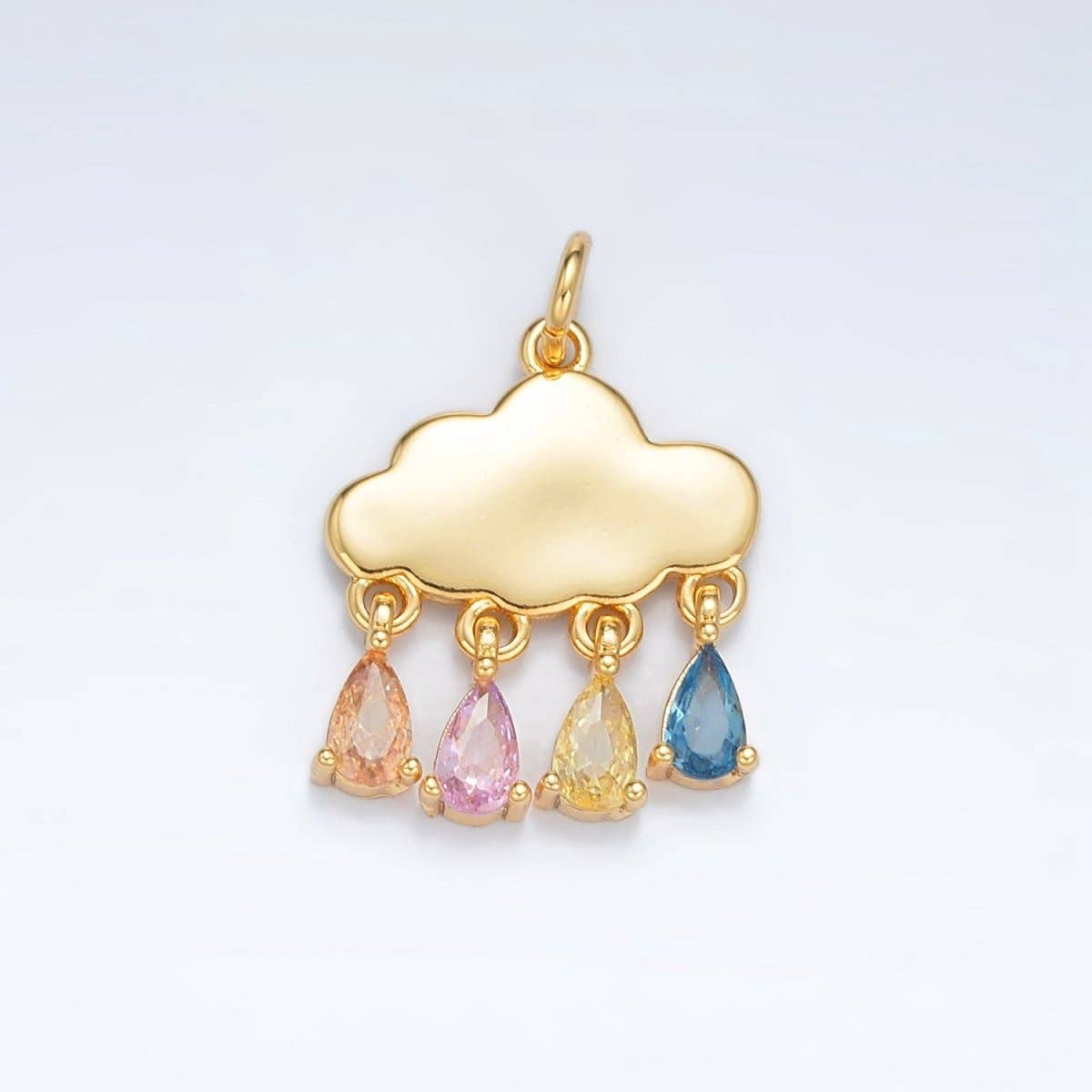Teardrop CZ Cloud Charm