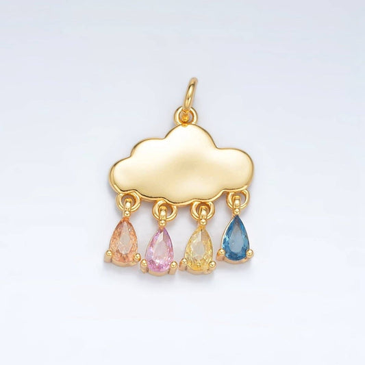 Teardrop CZ Cloud Charm