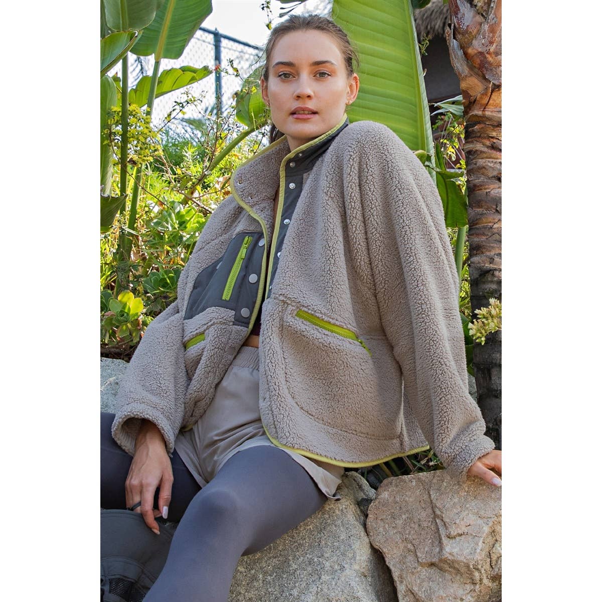 SHERPA BUTTON UP JACKET