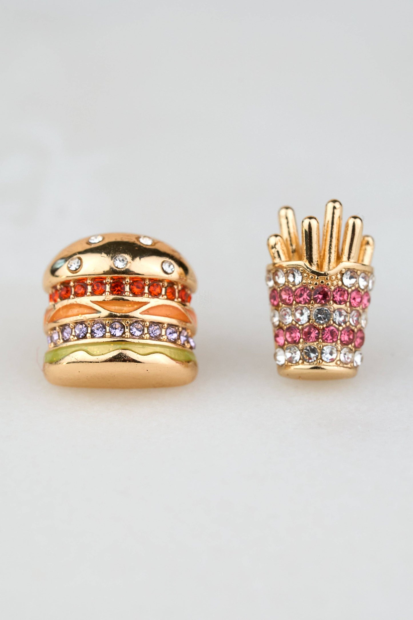 Combo Meal Studs - 18K Gold Plated + CZ