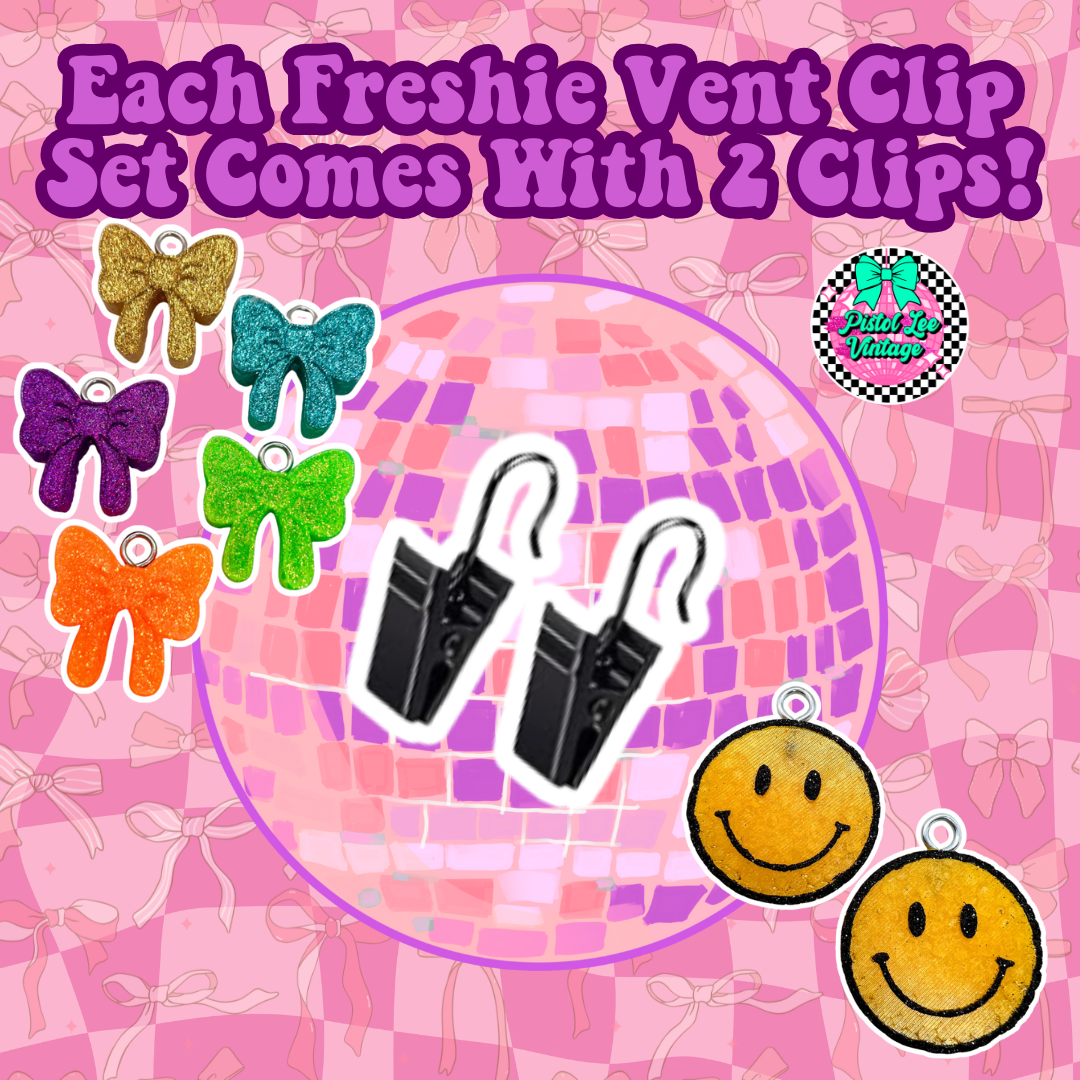 Smiley Face Freshie Vent Clips