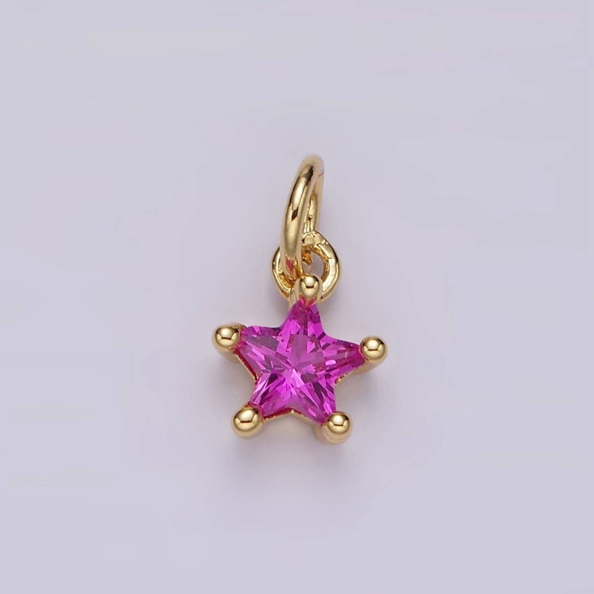 Celestial Star Birthstone Charms