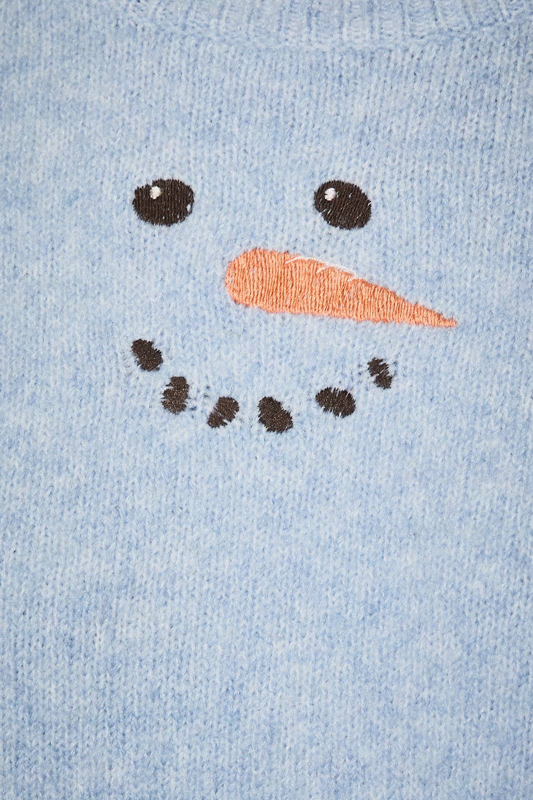 Embroidered Snowmen Sweater