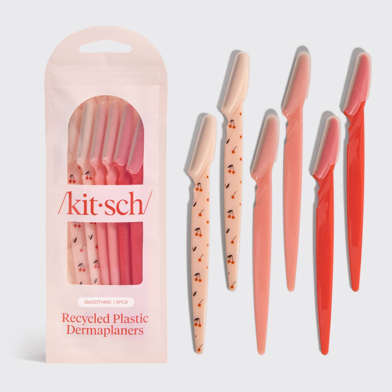 Kitsch | Recycled Plastic Dermaplaners 6pc Set - Asstd Cherry Blossom