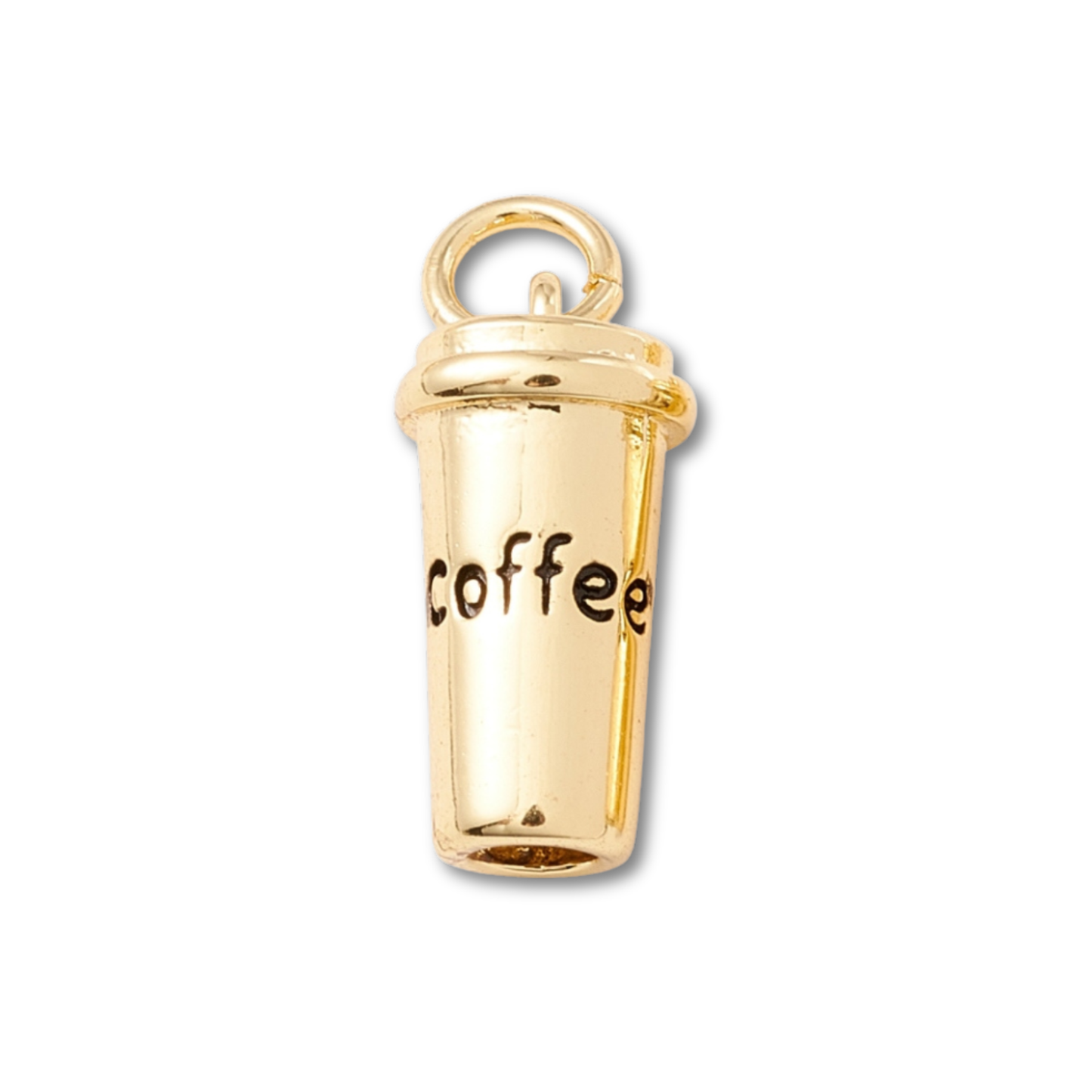 Coffee Cup Gold Charm