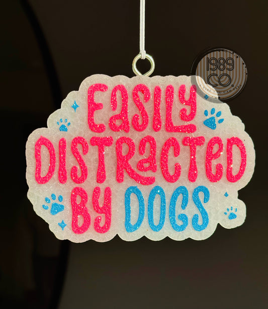 Easily Distracted By Dogs Car Freshie