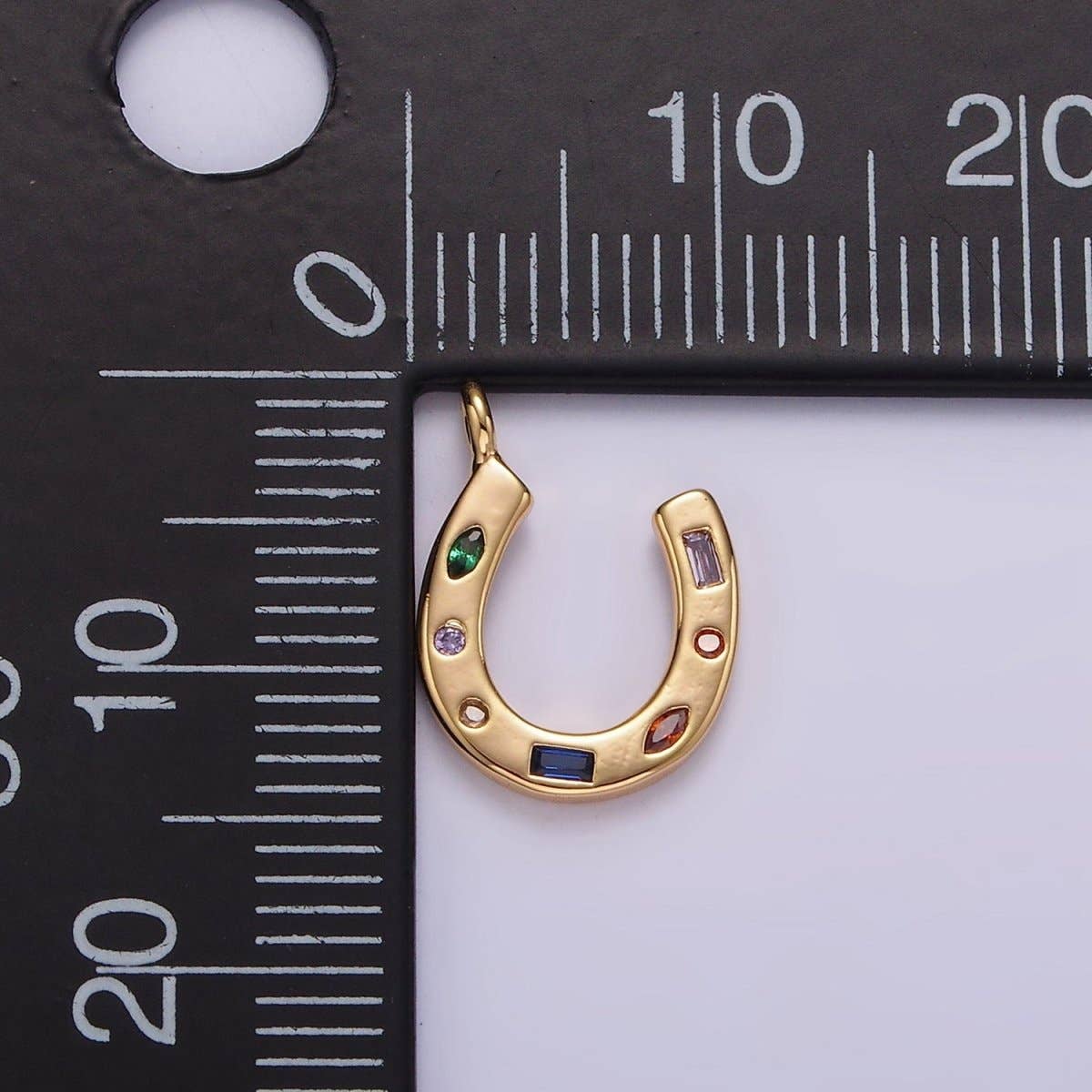 Multicolor Horseshoe Charm