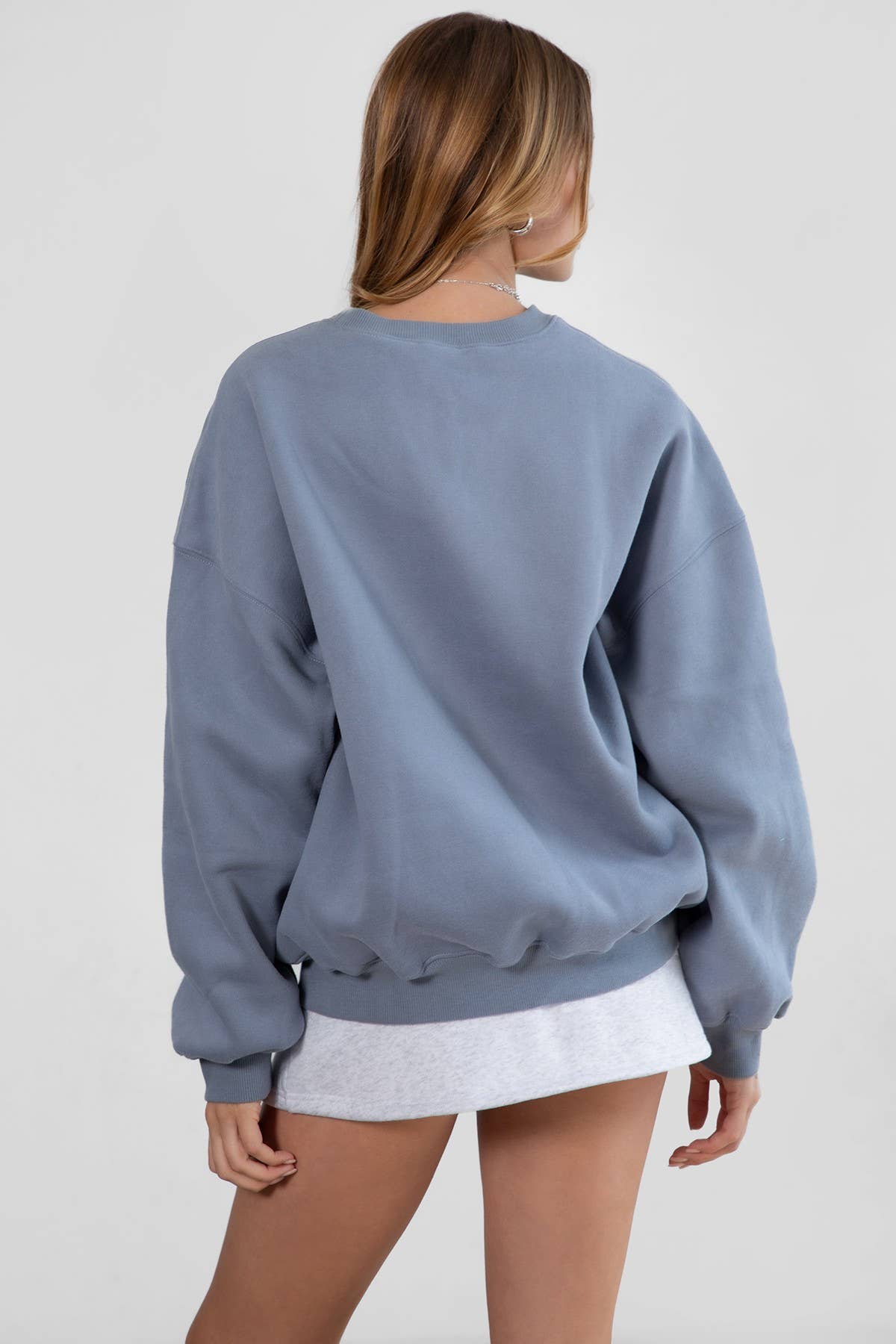 VARSITY Plush Fleece Crew Neck Lounge Pullover Sweatshirt