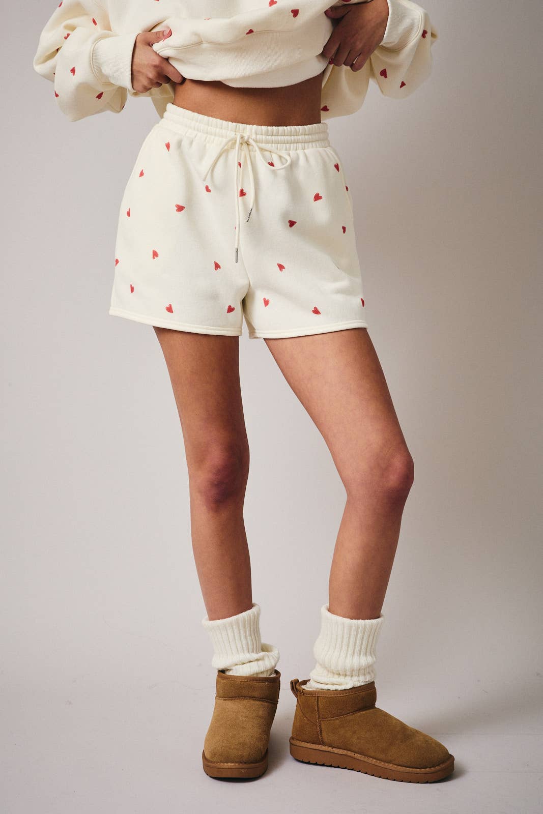 Le Lis | Heart Print Shorts