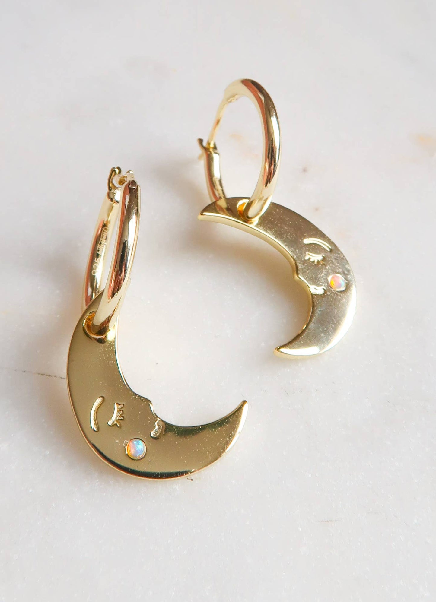 You are my Moonlit Secret Moon Hoop Earrings