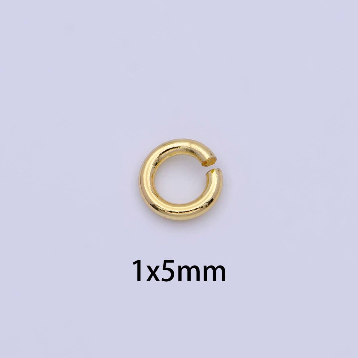 24K Gold Filled 5mm, 6mm, 7mm, 8mm (18 Gauge) Jump Ring Jewelry Making Supply | SP-1560 ~ SP1563-15