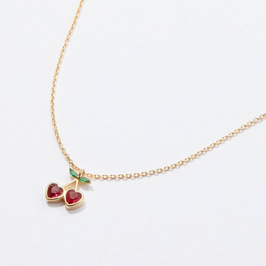 Gold Cherry Necklace