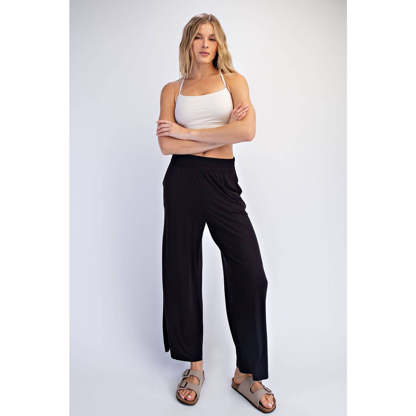 Rae Mode | Modal Wide Leg Cropped Pant