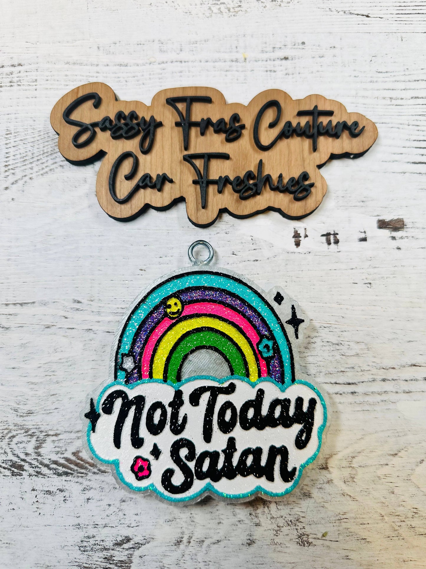 Not Today Satan Car Freshie 