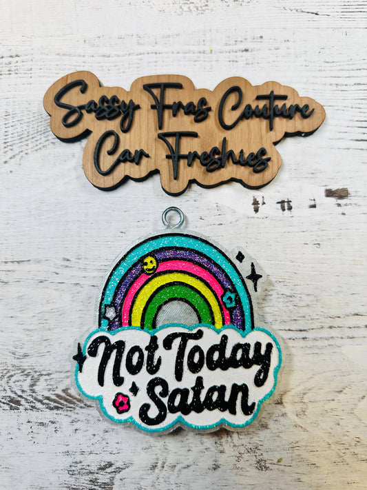 Not Today Satan Car Freshie 