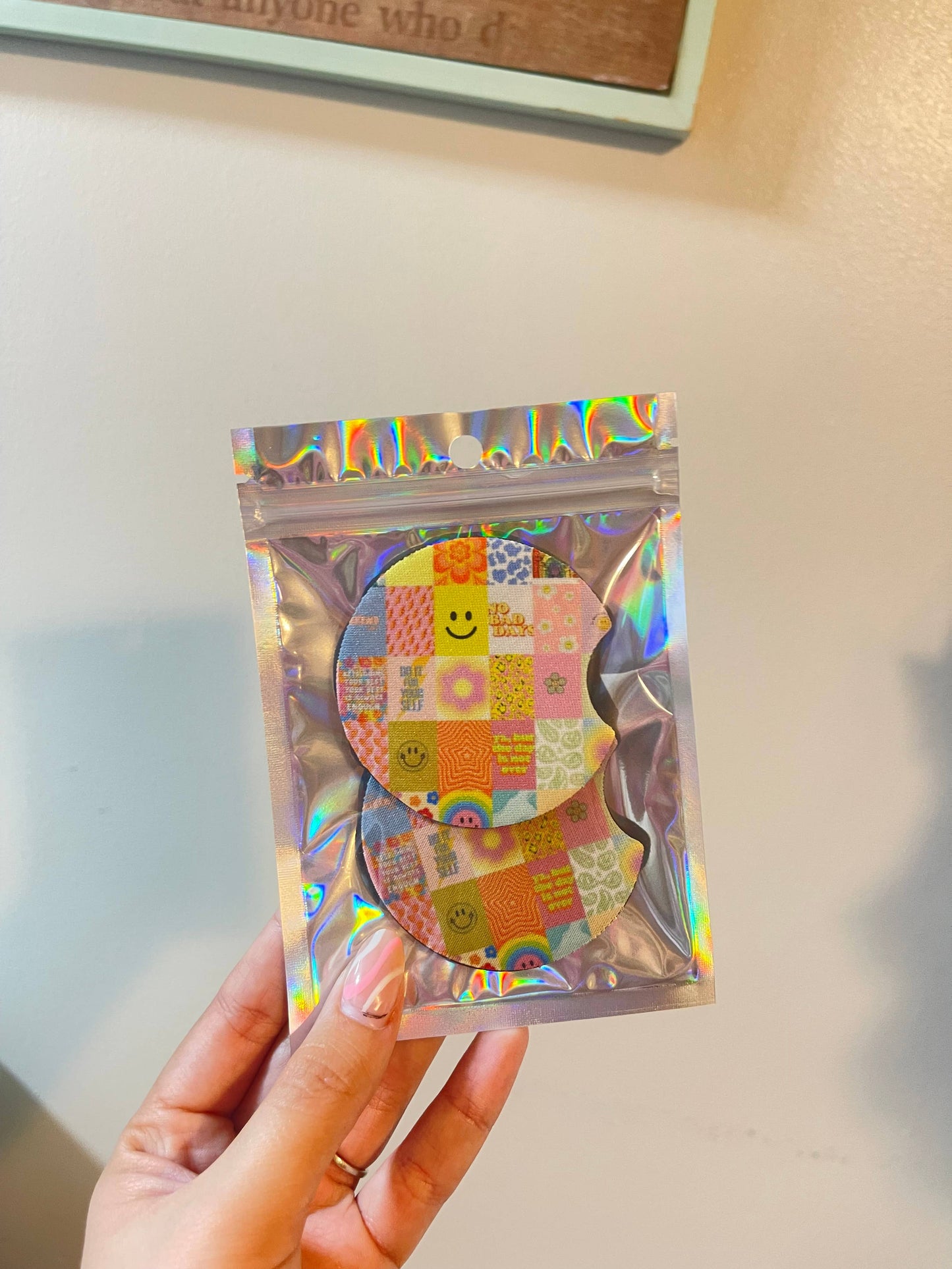 Preppy Collage Car Coaster Set