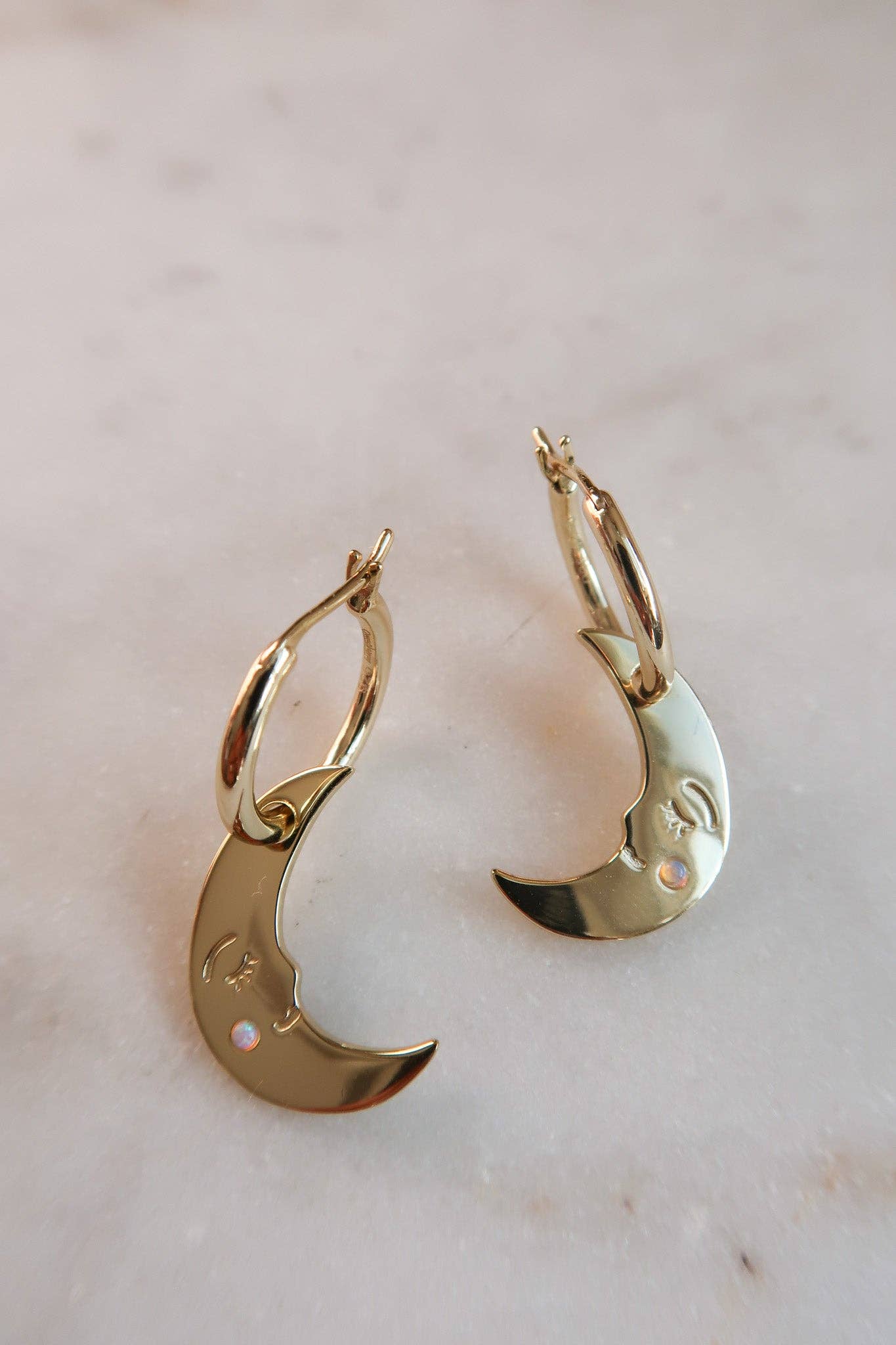 You are my Moonlit Secret Moon Hoop Earrings