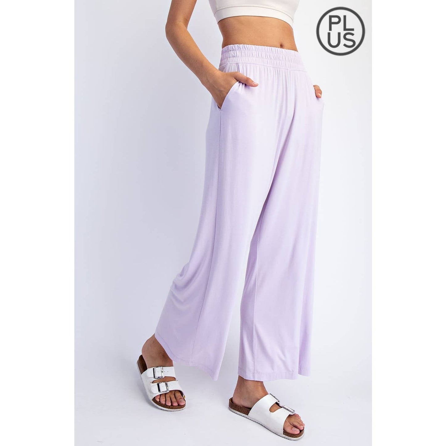 Rae Mode | PLUS Modal Wide Leg Cropped Pant