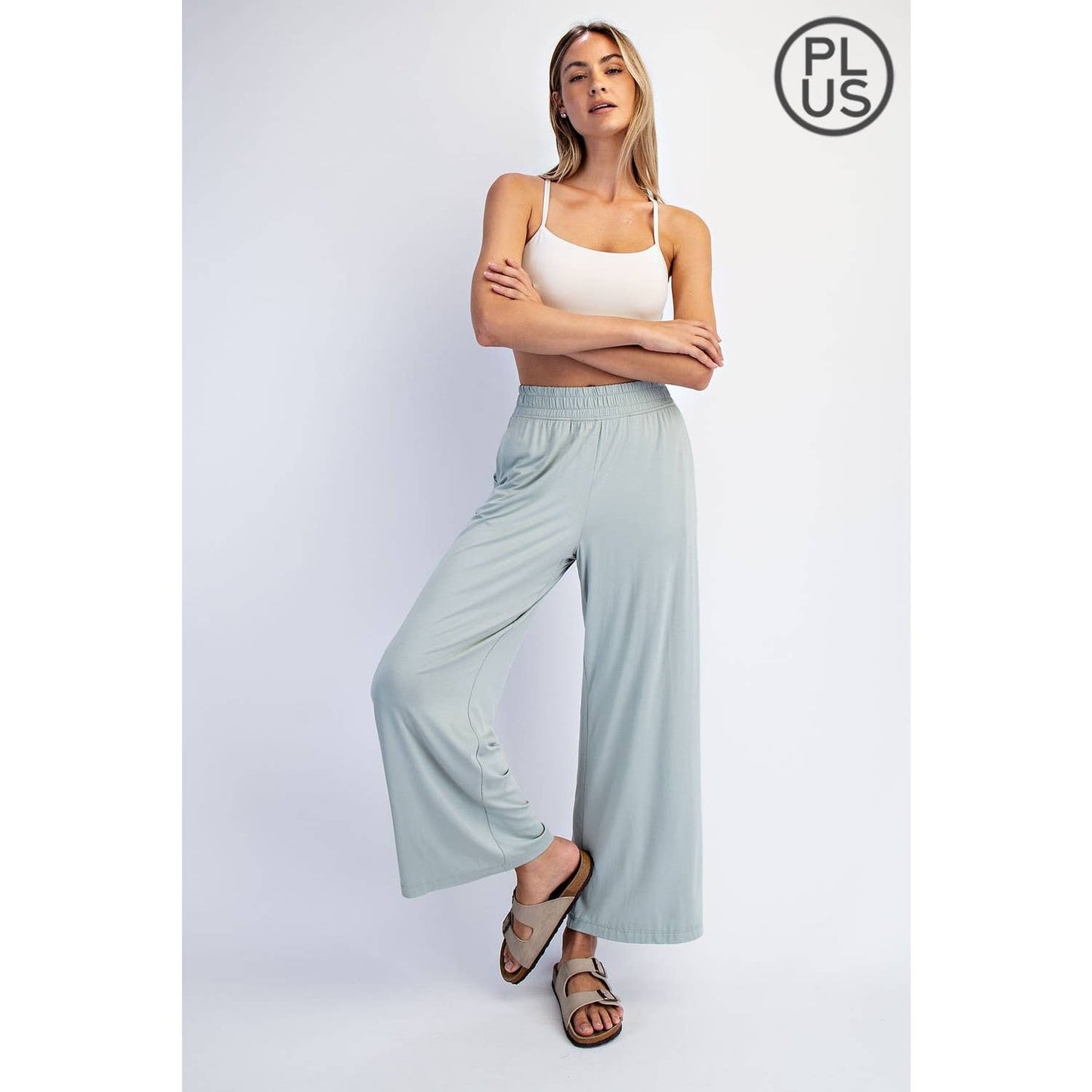 Rae Mode | PLUS Modal Wide Leg Cropped Pant