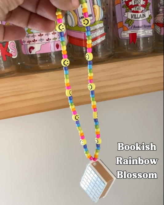 Bookish Rainbow Blossom Car Charm
