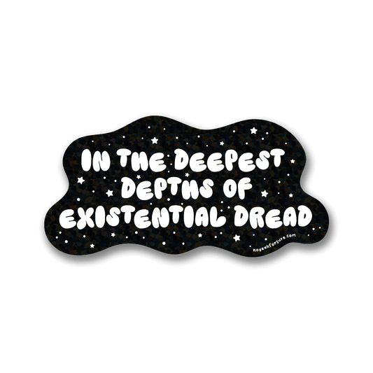 Depths Of Existential Dread | Funny Vinyl Glitter Sticker