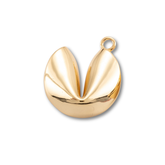 Fortune Cookie Gold Charm