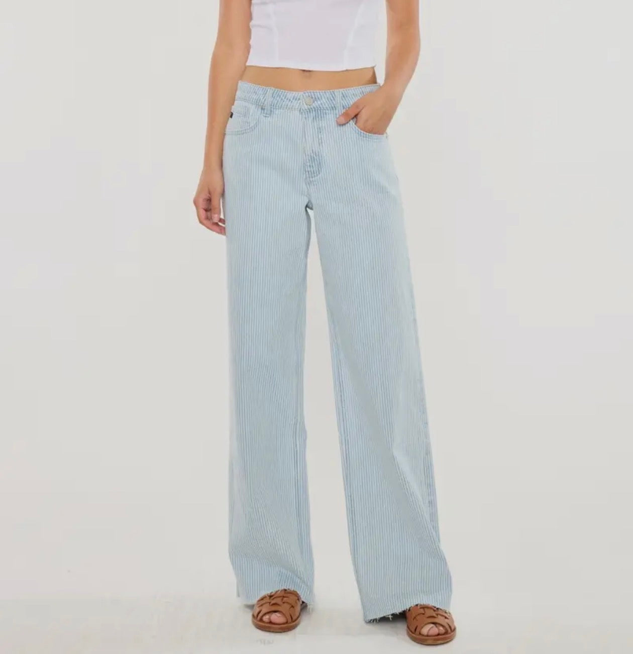 Kancan | High Rise Stripe Wide Leg