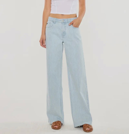 Kancan | High Rise Stripe Wide Leg