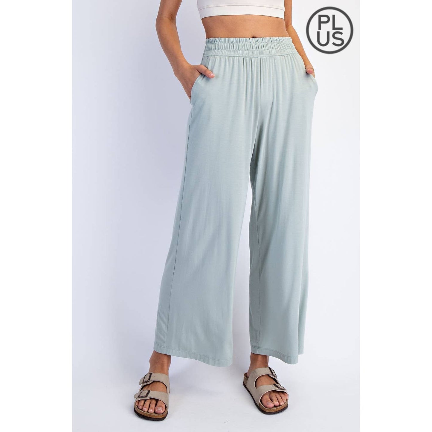 Rae Mode | PLUS Modal Wide Leg Cropped Pant