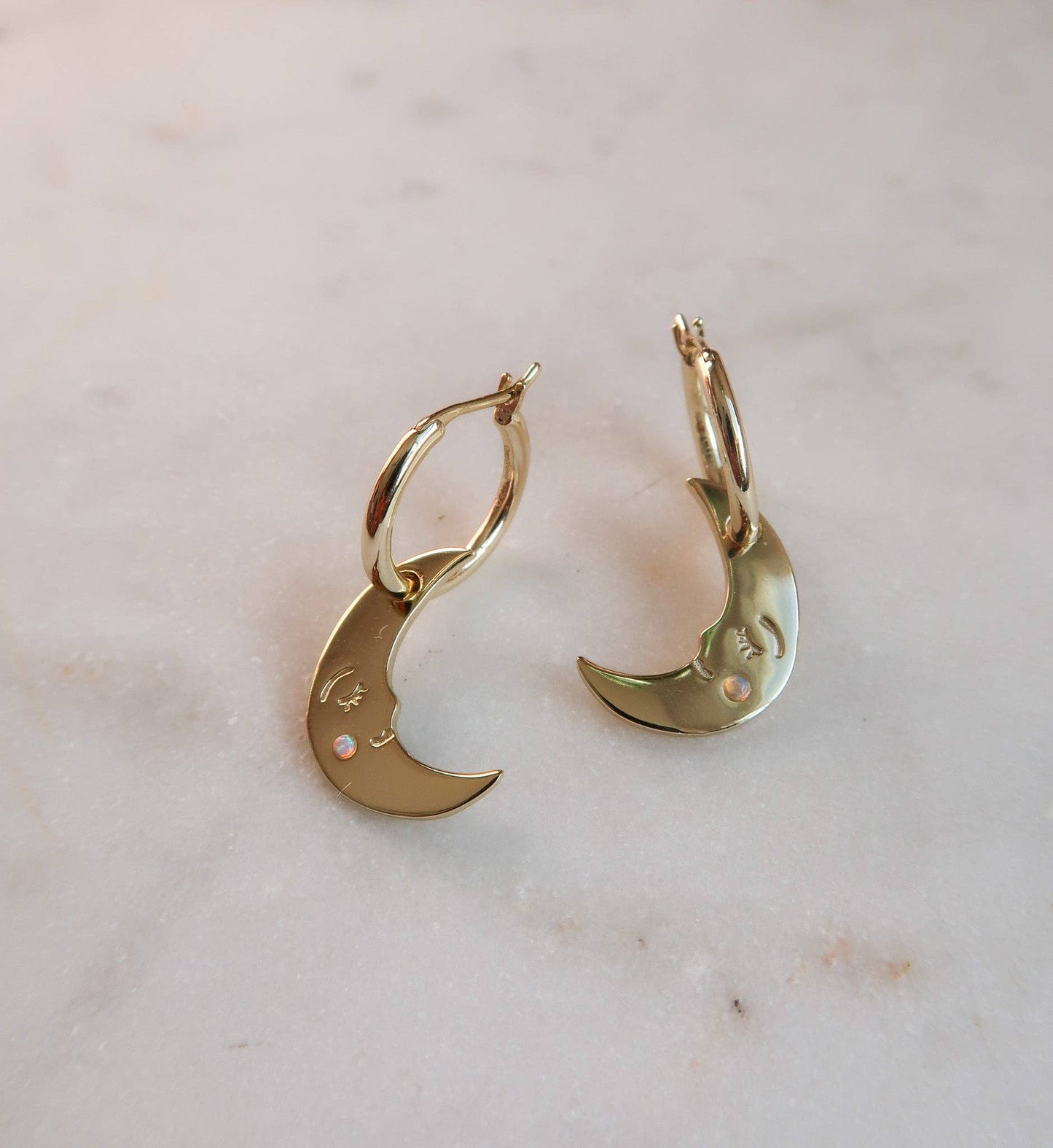 You are my Moonlit Secret Moon Hoop Earrings