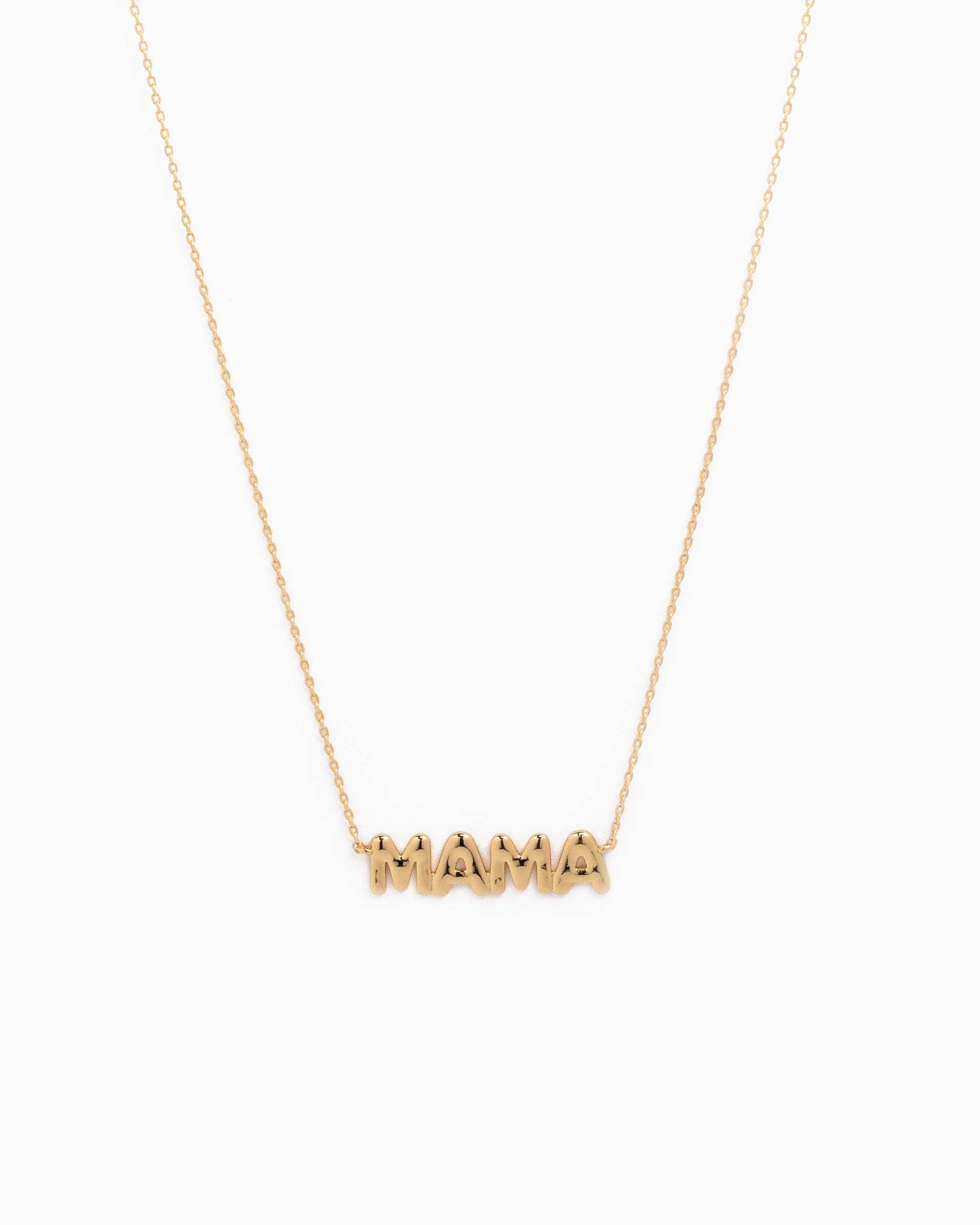 MAMA flat bubble letter necklace